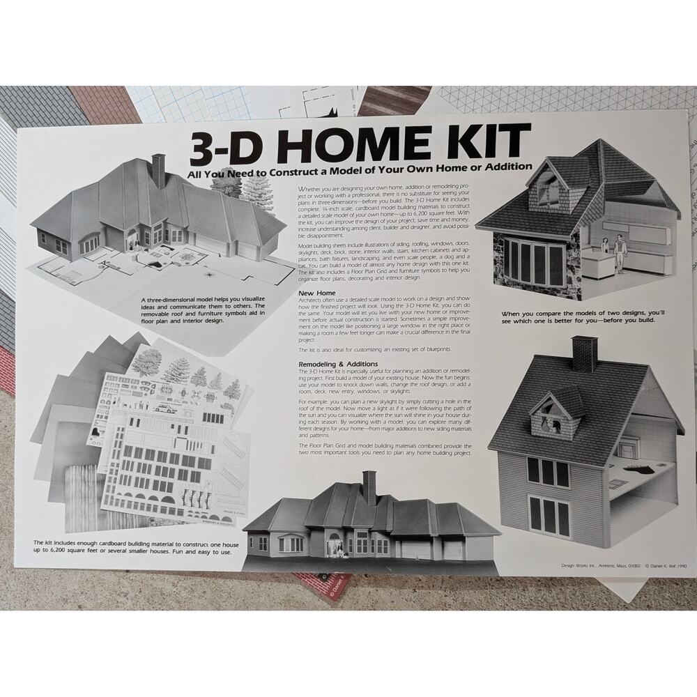 3-D Home Kit All You Need To Construct A Model DIY Home Addition 1990 Edition